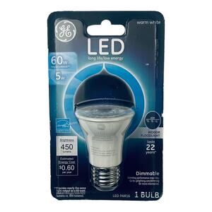 NEW GE LED Dimmable Indoor Floodlight Bulb 60w 5w PAR16 450 Lumen Warm White NIP